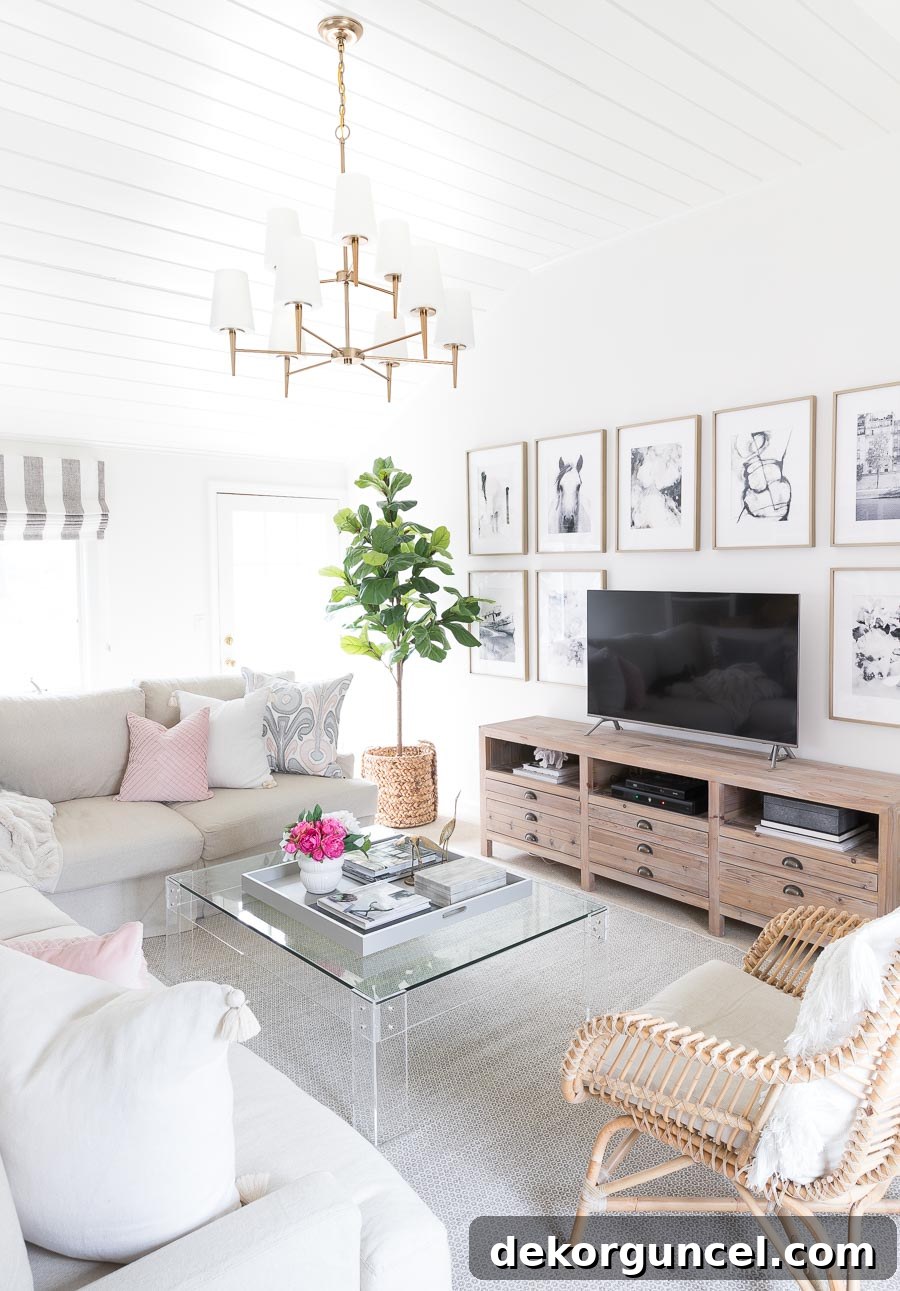 Elevate Your Home Style Top Wallpaper Bathroom Tips and 15 Way Day Essentials 23 LOVE this acrylic coffee table! So perfect for a family room!