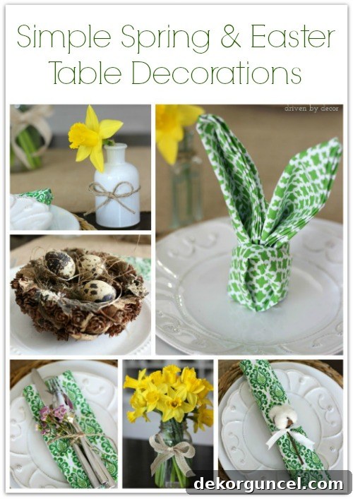 Simple ideas for decorating your spring or easter table