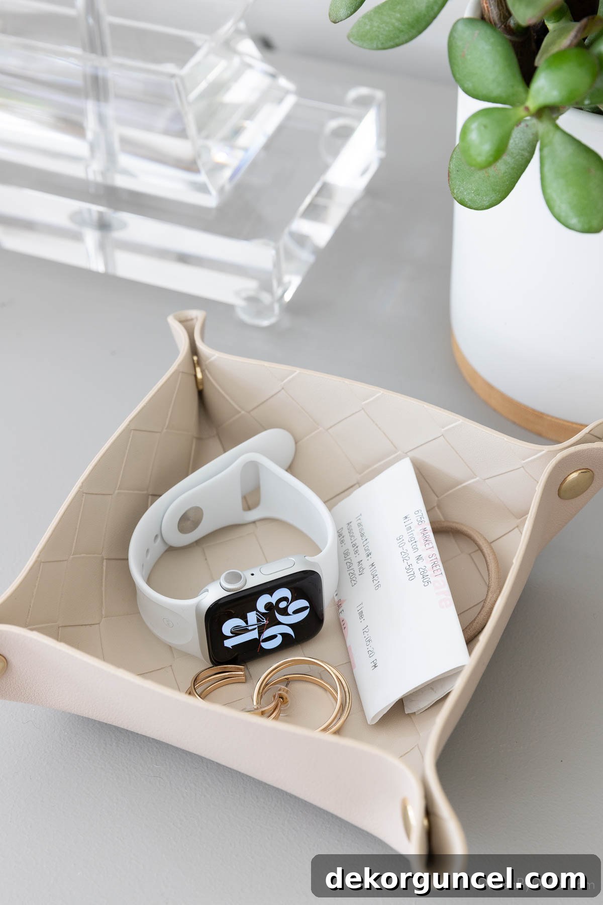 Elevate Your Bedside Style 13 Valet tray on dresser used as bedroom drop zone