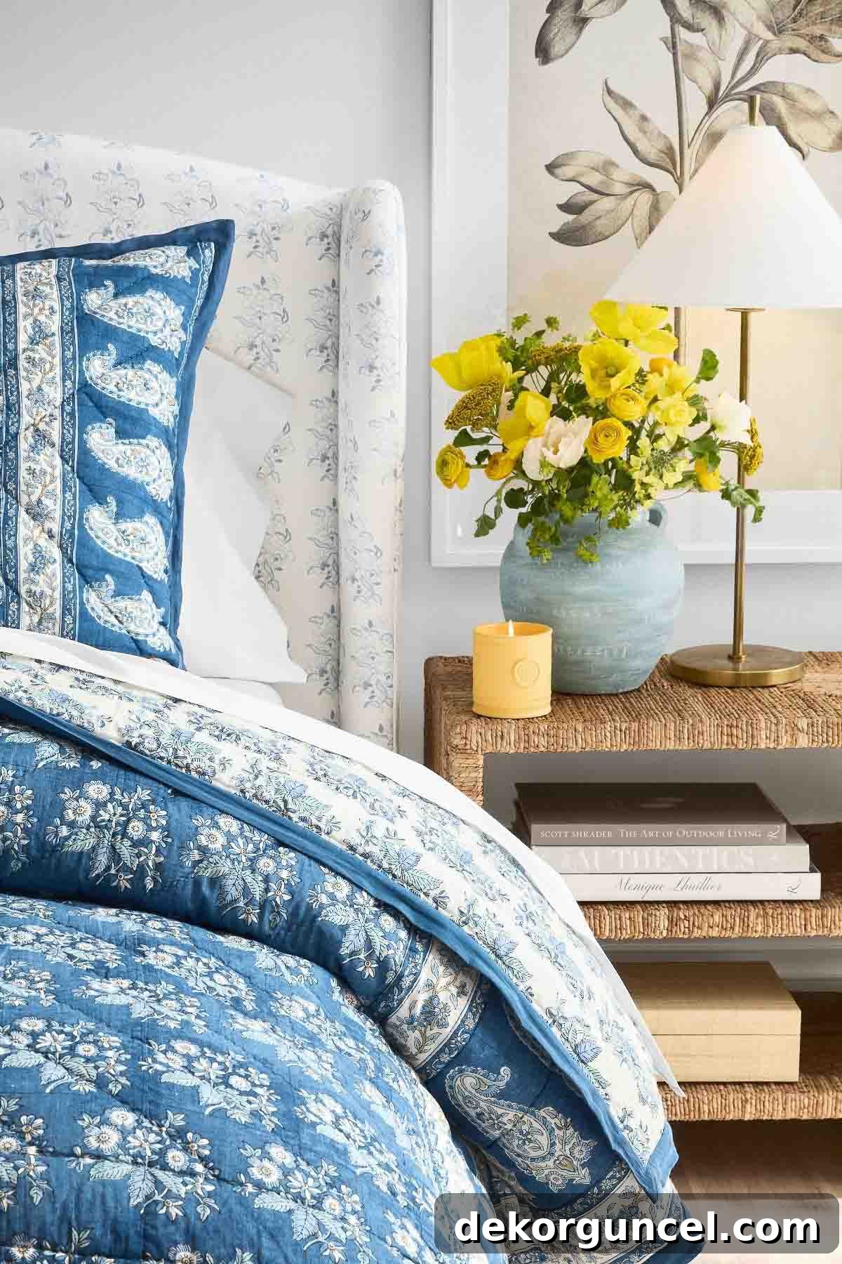 Elevate Your Bedside Style 18 Vase of flowers as nightstand decor