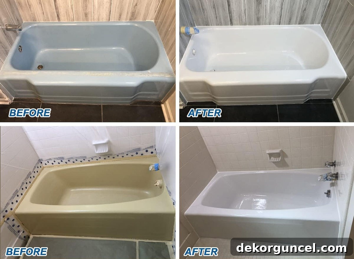 15 Budget-Friendly Bathroom Remodel Ideas 25 Bathtub refinishing before and after photos