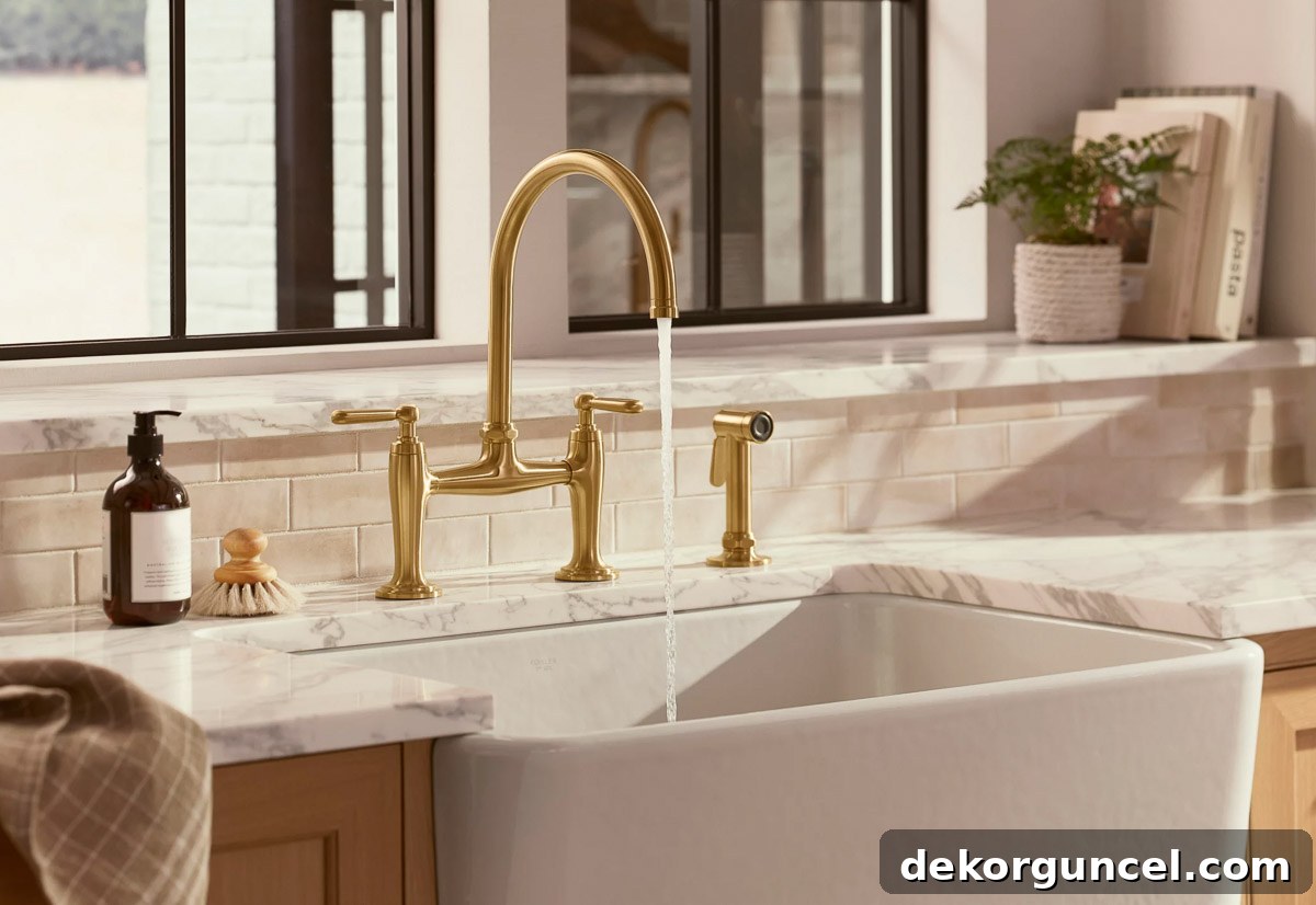 Kitchen Remodel Ideas and Products 17 Studio McGee bridge faucet in a stylish kitchen setting, showcasing polished nickel finish