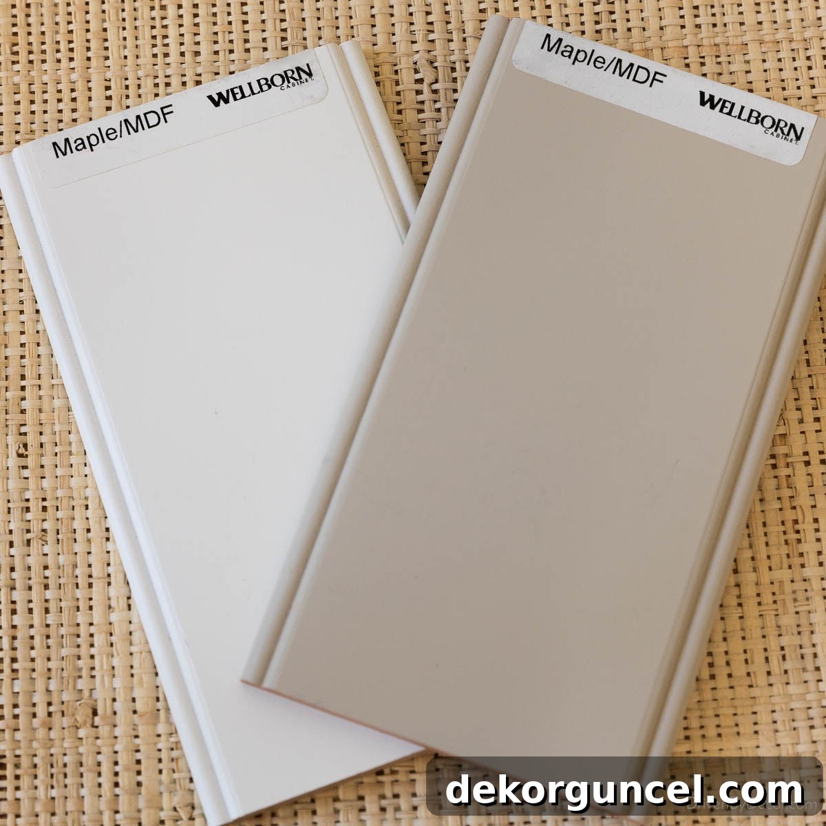 Kitchen Remodel Ideas and Products 8 Kitchen cabinet color swatches showing Glacier White and Gray Mist for a two-tone design
