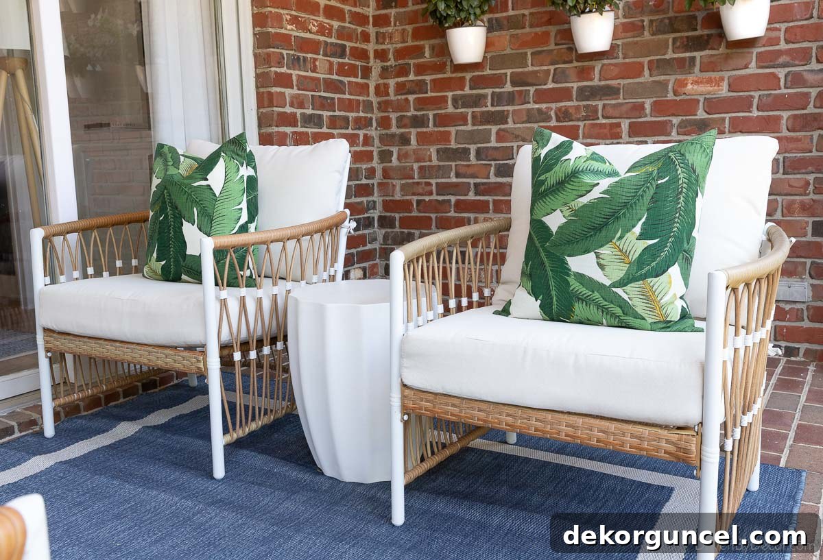 10 Smart Buys for Affordable Home Style 2 Our stylish and comfortable outdoor lounge chairs from Walmart, freshly cleaned.