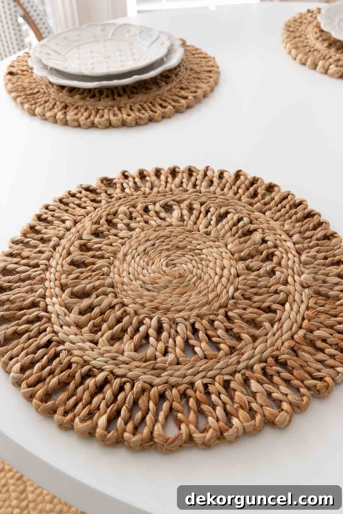 10 Smart Buys for Affordable Home Style 13 Affordable round woven placemats, adding a touch of natural elegance to any dining table.
