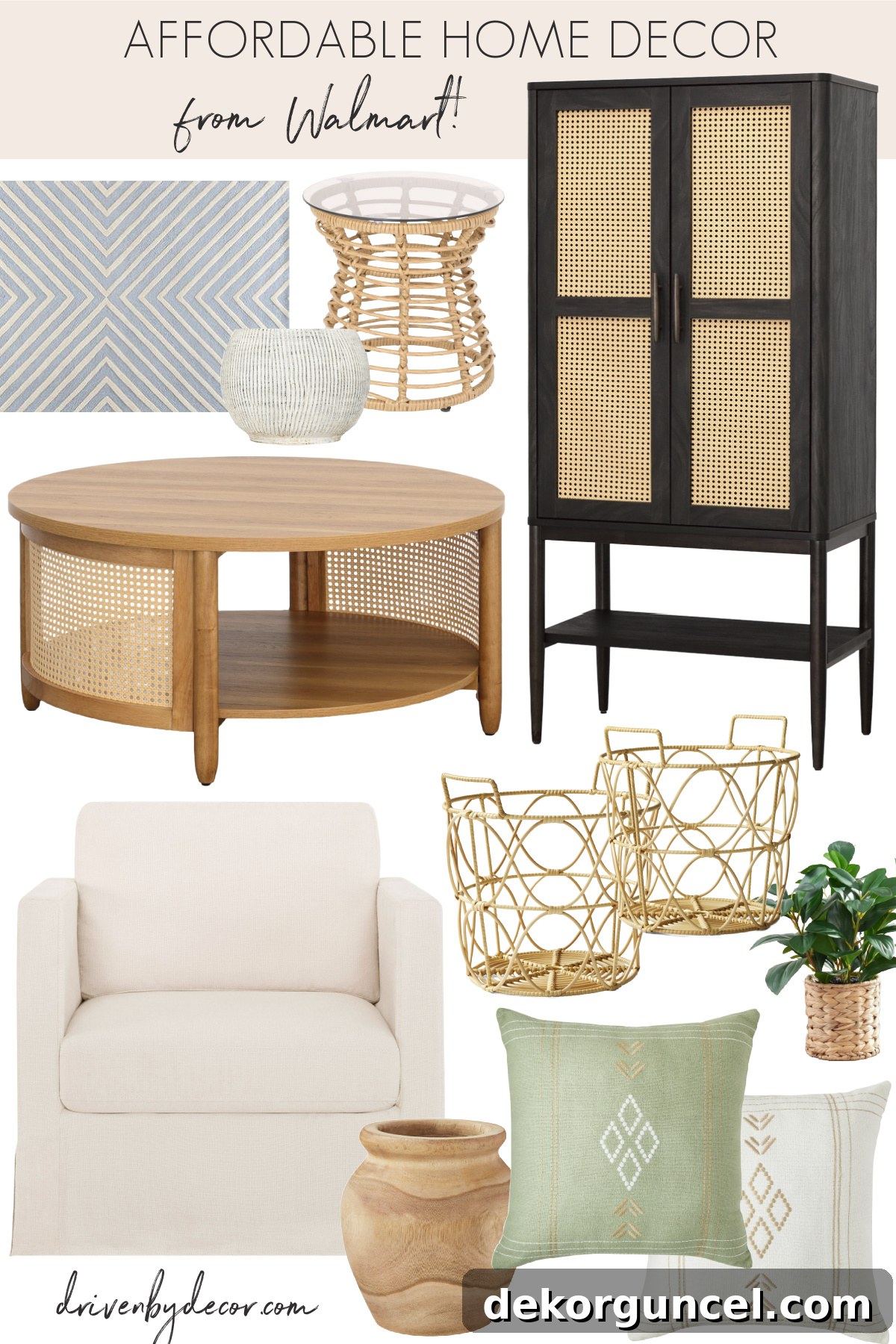 10 Smart Buys for Affordable Home Style 25 A curated collection of affordable and stylish home decor finds from Walmart, showcasing various categories.
