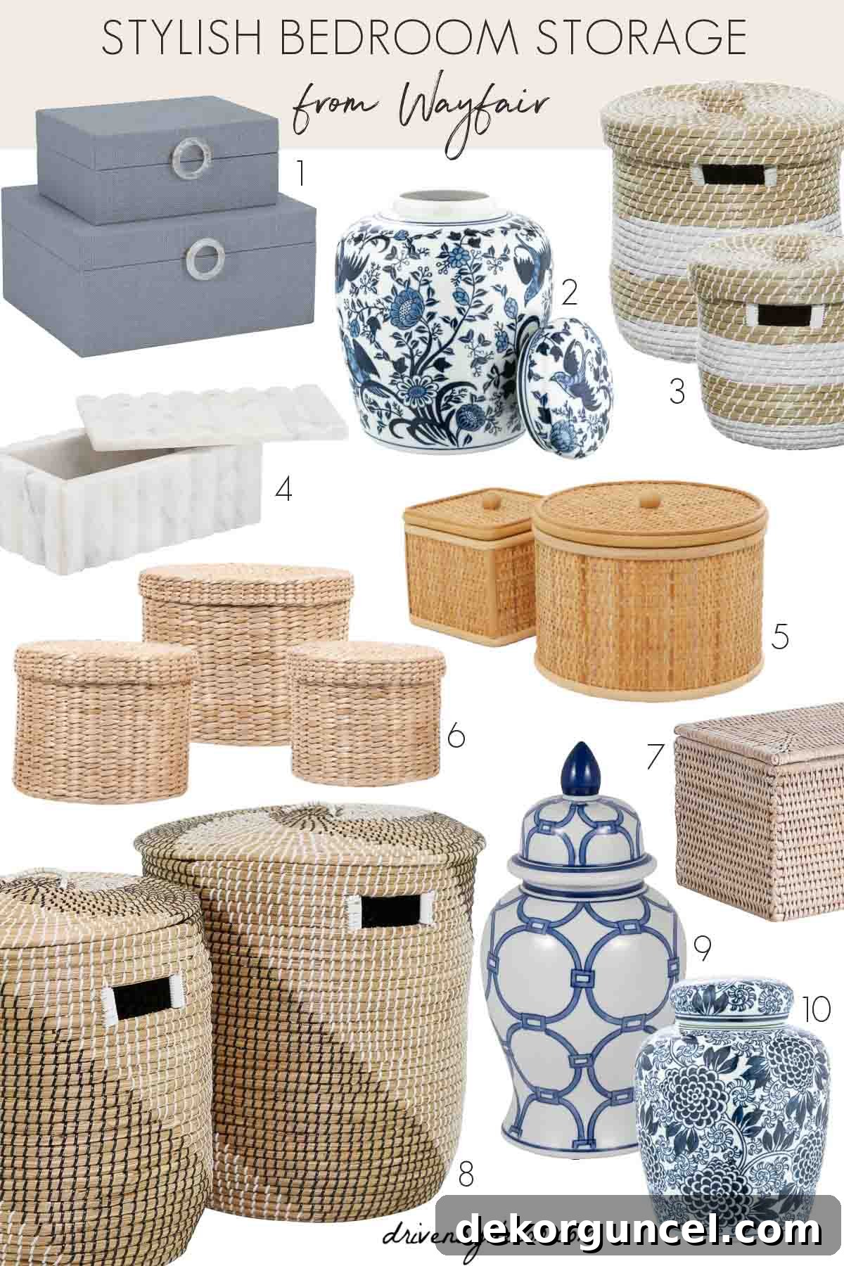 Curate Your Cozy Corner 10 Stylish Bedroom Updates 10 Decorative boxes and baskets for stylish bedroom storage