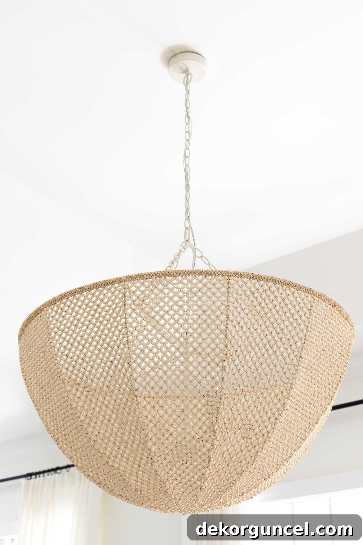 Elegant beaded dining room chandelier as a focal point