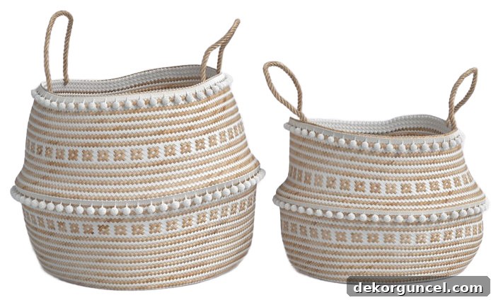 Stylish Handled Storage Baskets for Laundry Room Organization