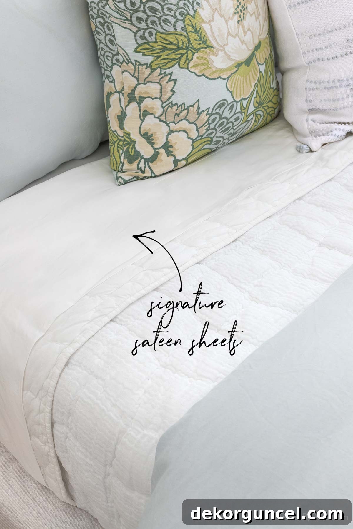 Your Complete Mattress Guide: Shopping, Cleaning, and Care 11 Multiple layers of bedding including Saatva's signature sateen sheets