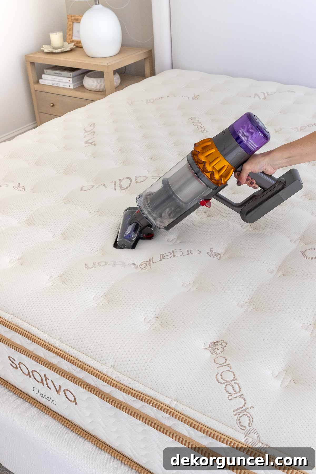 Your Complete Mattress Guide: Shopping, Cleaning, and Care 6 How to clean a mattress with a handheld vacuum