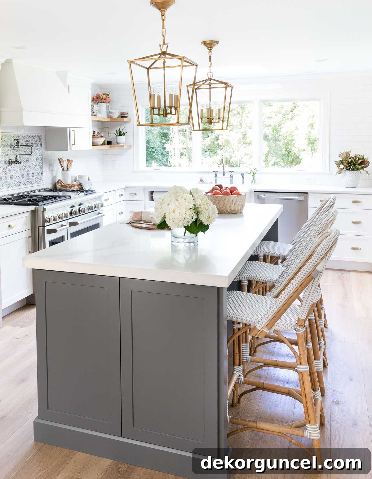 Two Darlana pendants over our kitchen island