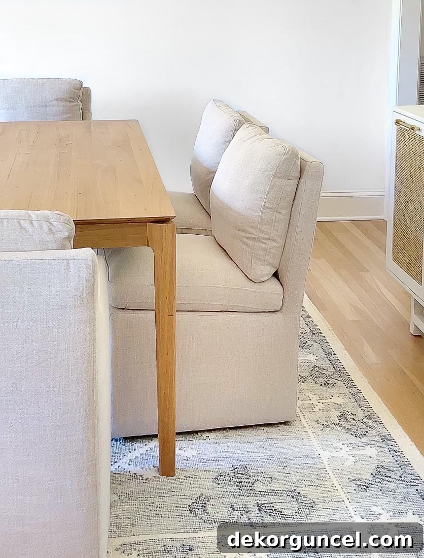 My cushioned upholstered dining room chairs from Amazon