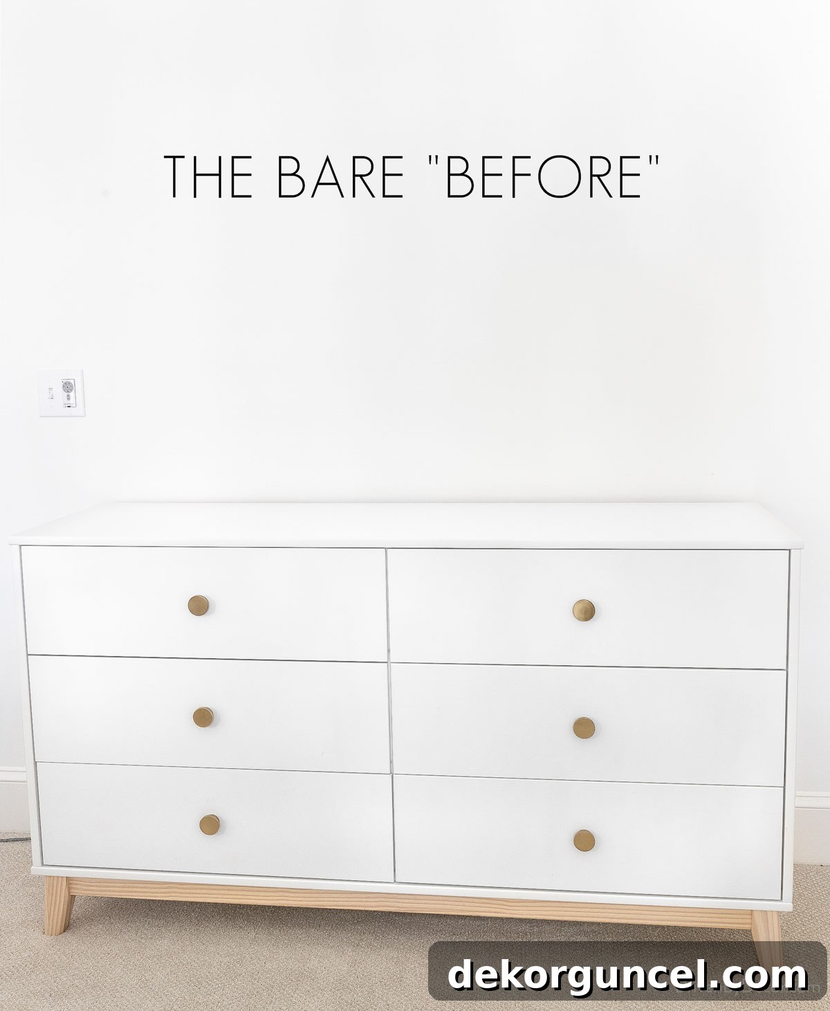 Easy Dresser Styling Ideas 4 Dresser before dresser decor was added on and above it