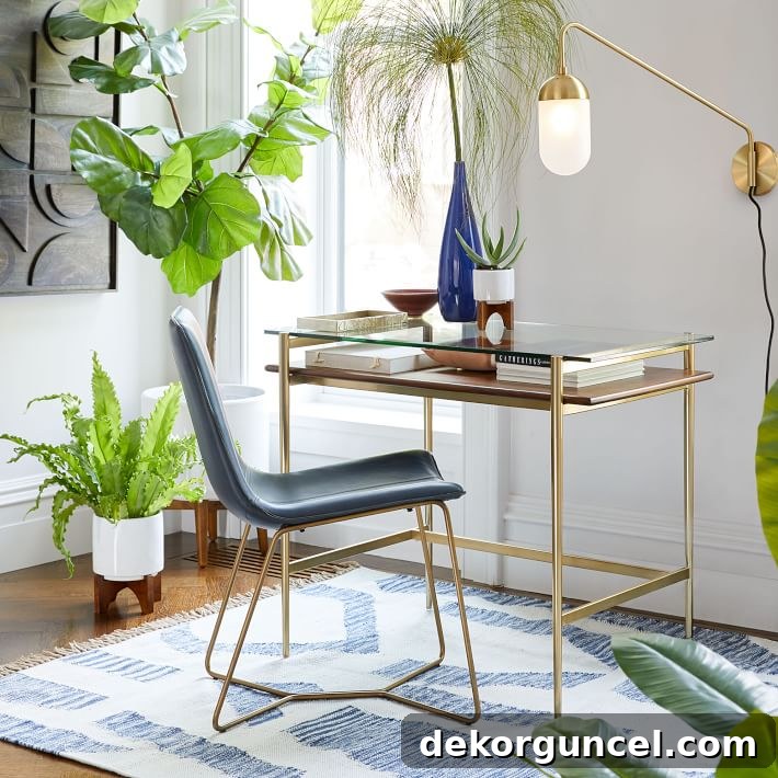 The perfect small space glass desk!