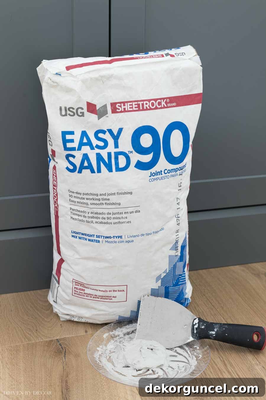 Paint Like a Pro: Mastering Wall Preparation 2 When preparing walls for painting, fixing holes with joint compound is key! Love this Easy Sand type!