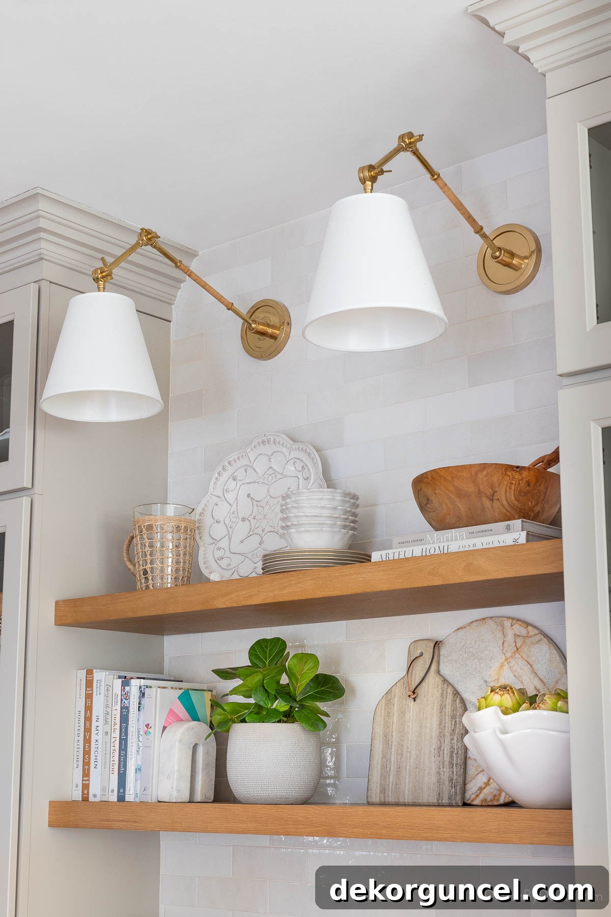 Our Kitchen's Cozy Coffee Corner 12 Detailed shot of kitchen coffee bar lighting and carefully selected accessories