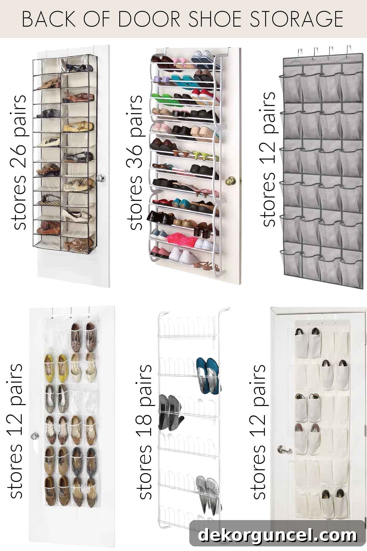 Declutter Your Home From Laundry Room Closet to Versatile Door Storage 20 Back of the door organizers for shoes