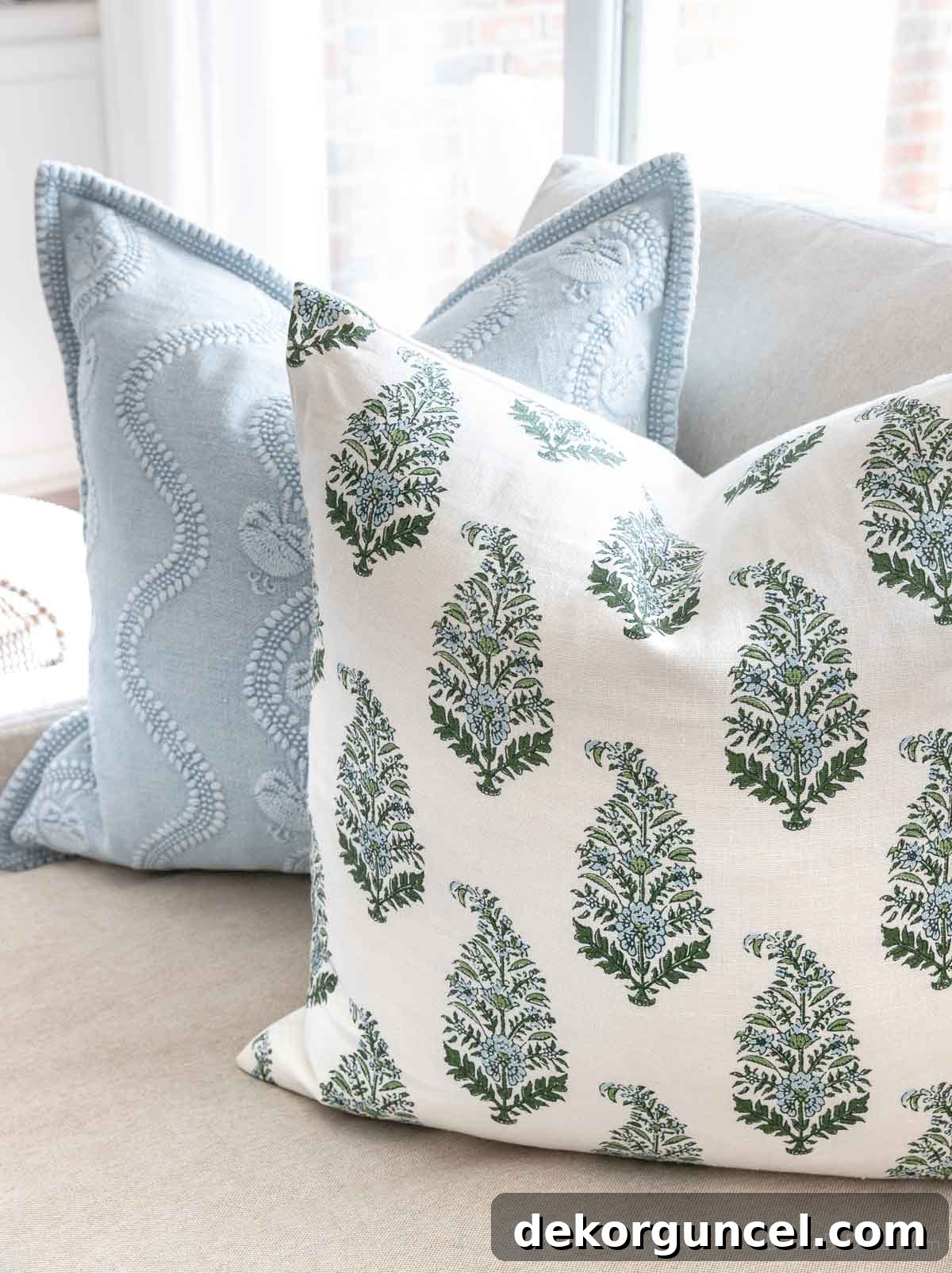 2024 Award Winners: My Top Picks and LTK's 10 Floral patterned pillow cover from Etsy in green, blue, and cream