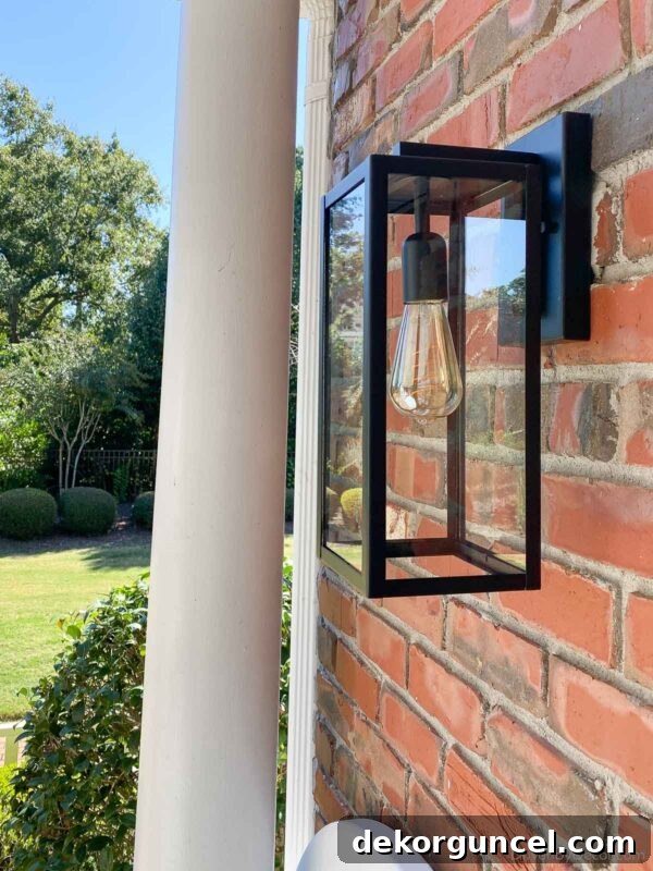 Budget-friendly black matte outdoor sconces for a modern update