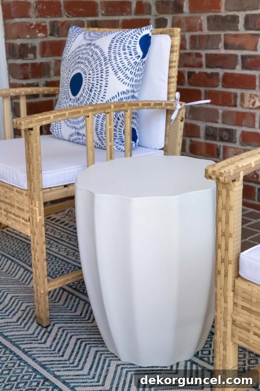 Sturdy and weather-resistant concrete side table