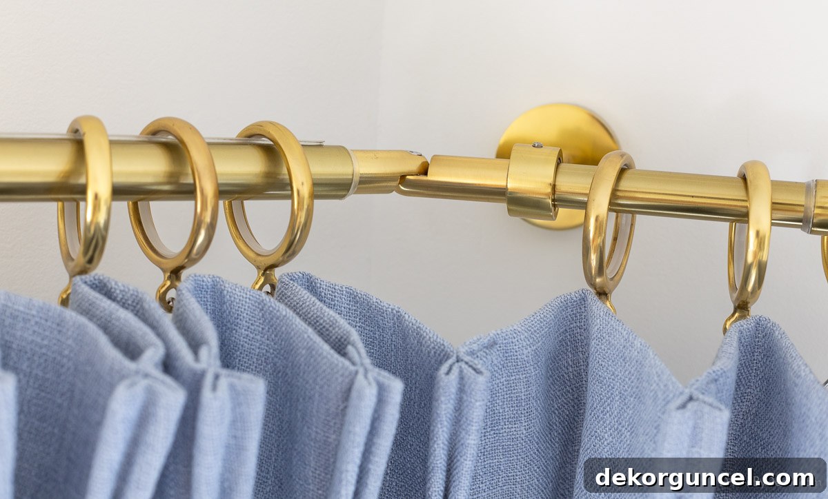 Our Breakfast Nook Makeover: Before and After Photos and a Bay Window Curtain Tutorial 13 Hinged corner connector for bay window curtain rod