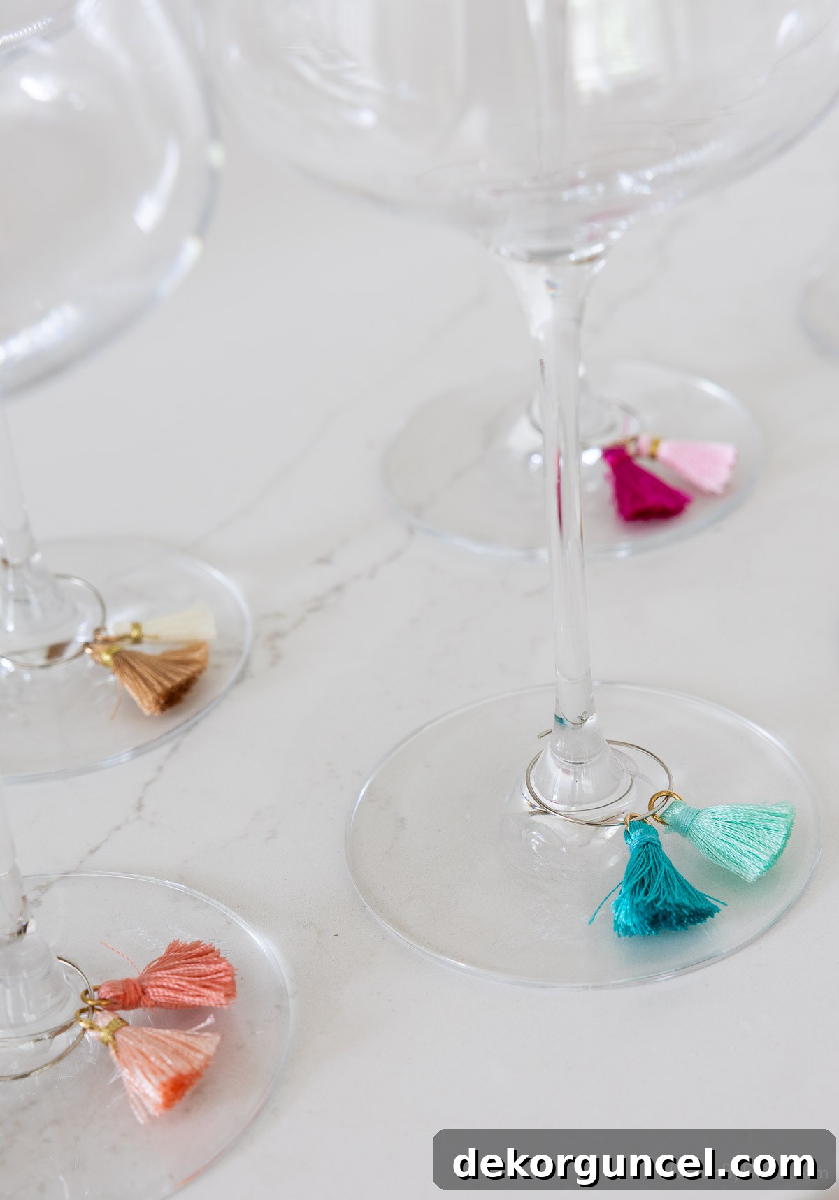 Simple Charcuterie Board Party Ideas For Stress Free Entertaining 12 Tassel wine glass charms