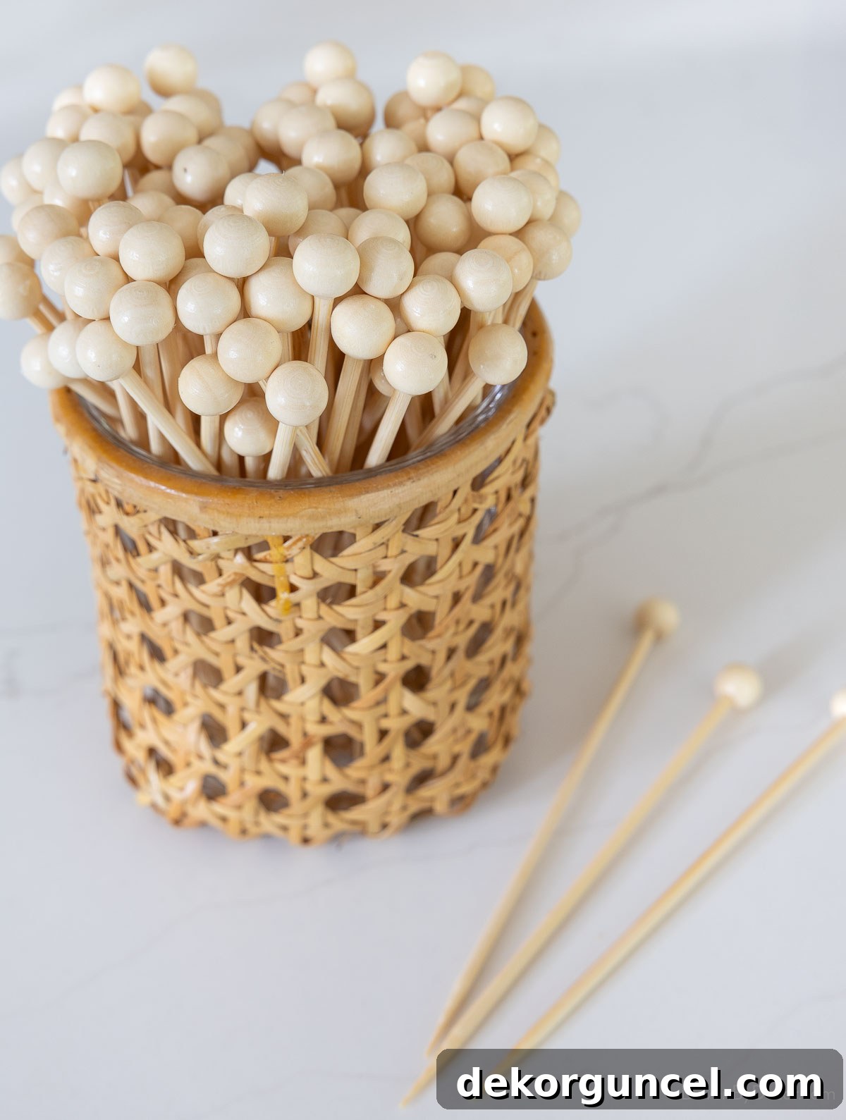 Simple Charcuterie Board Party Ideas For Stress Free Entertaining 14 Wooden ball food picks
