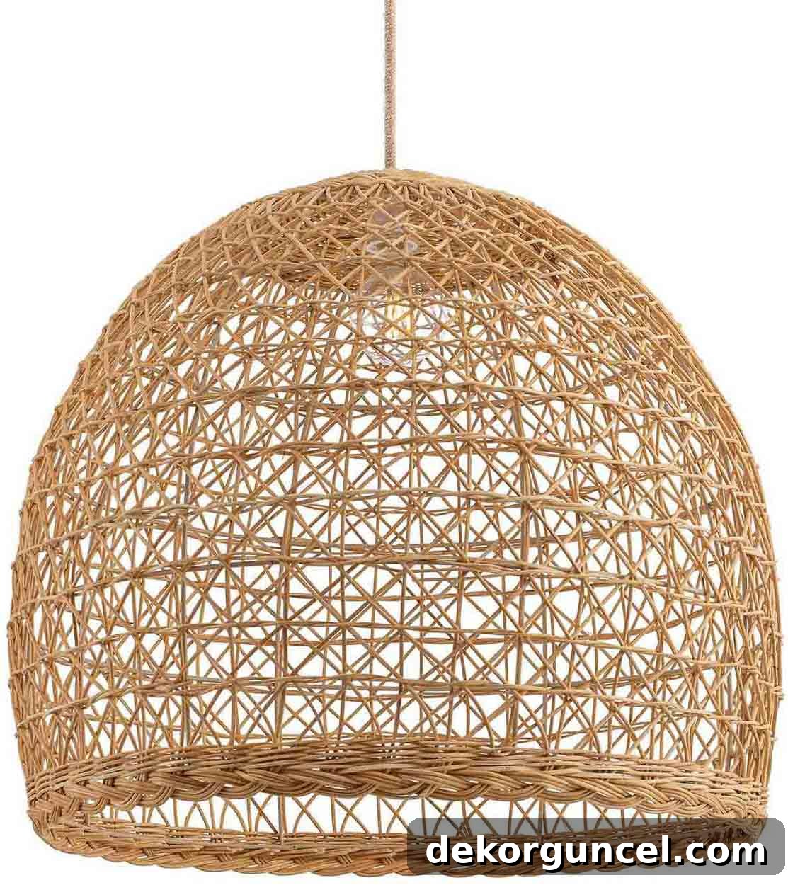 Large woven pendant
