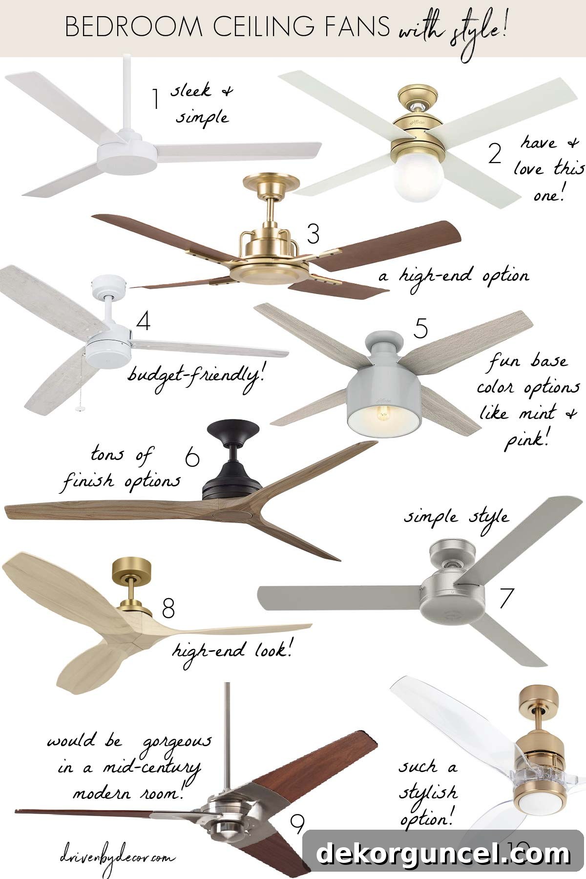 Best stylish bedroom ceiling fans for modern homes