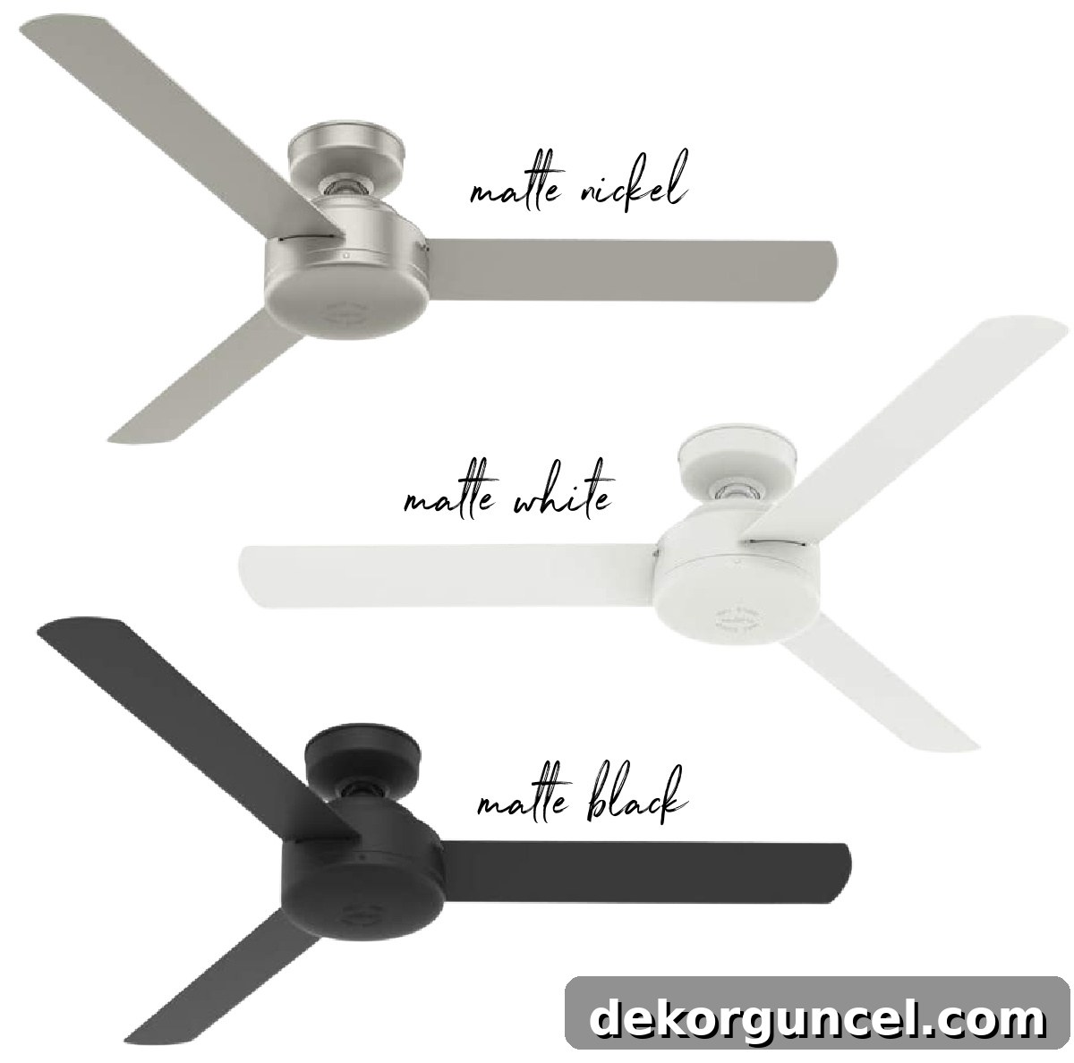 Hunter bedroom ceiling fans in classic finish options