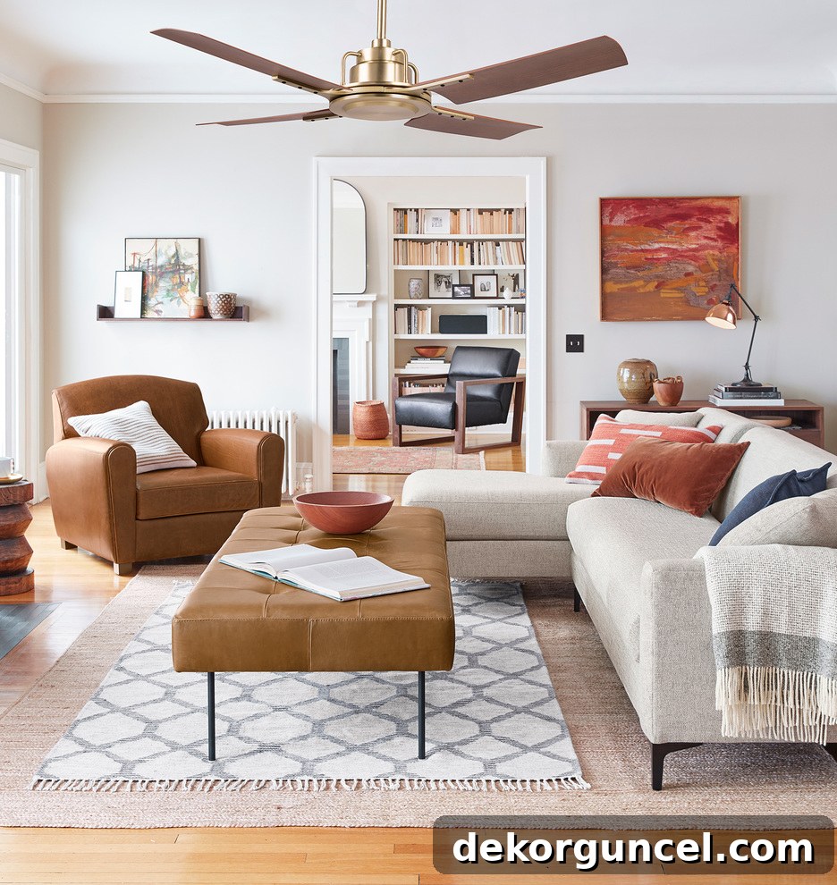 Stunning Peregrine Industrial ceiling fan with brushed satin and walnut blades