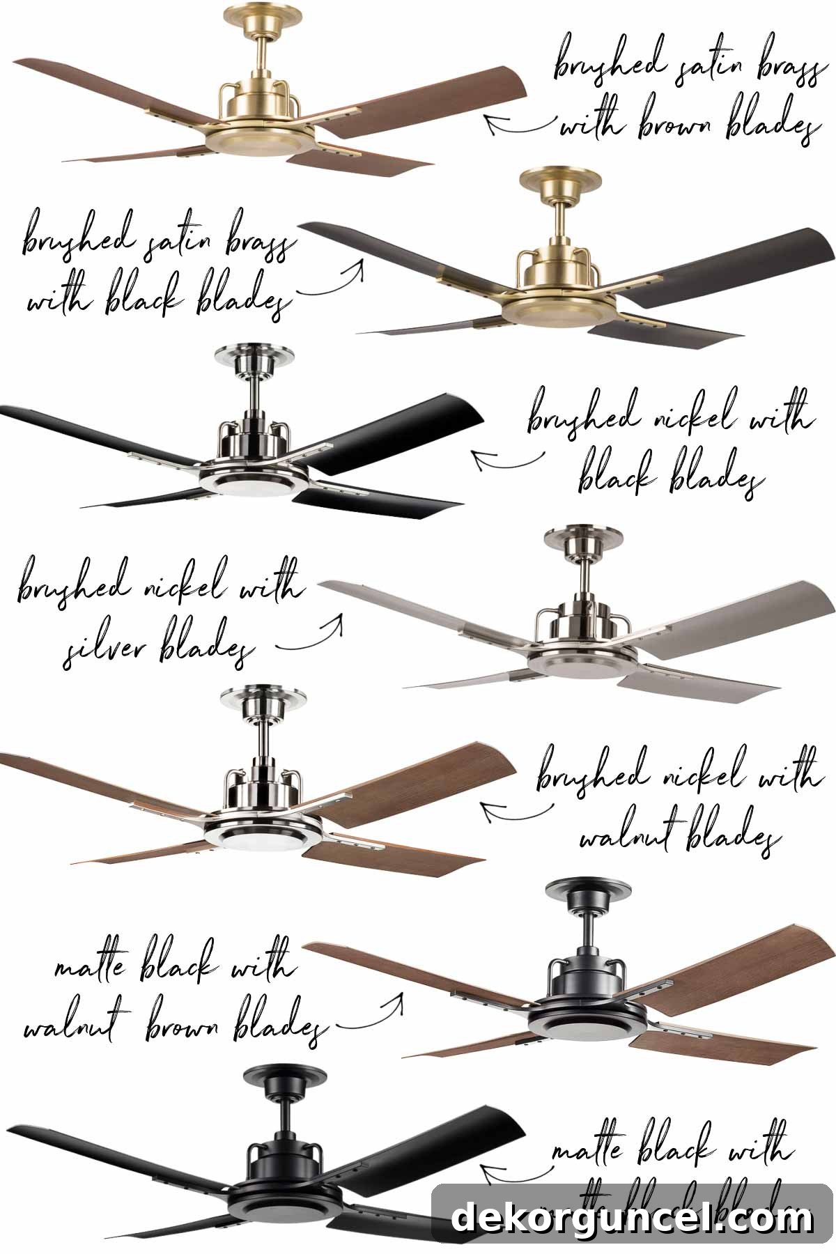 60 inch bedroom ceiling fans in multiple elegant finish options
