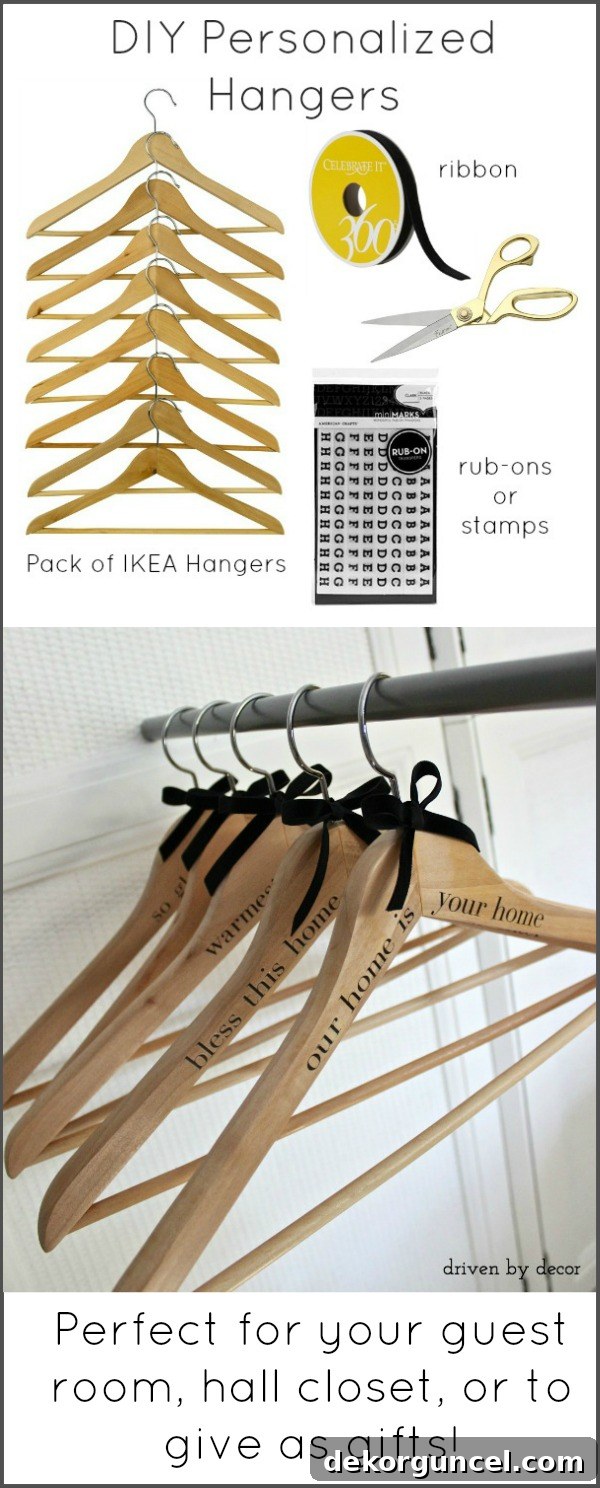 Personalized Hangers The Gift of Unique Style 4 DIY Personalized Hangers - Perfect for your Guest Room, Hall Closet, or to Give As Gifts!