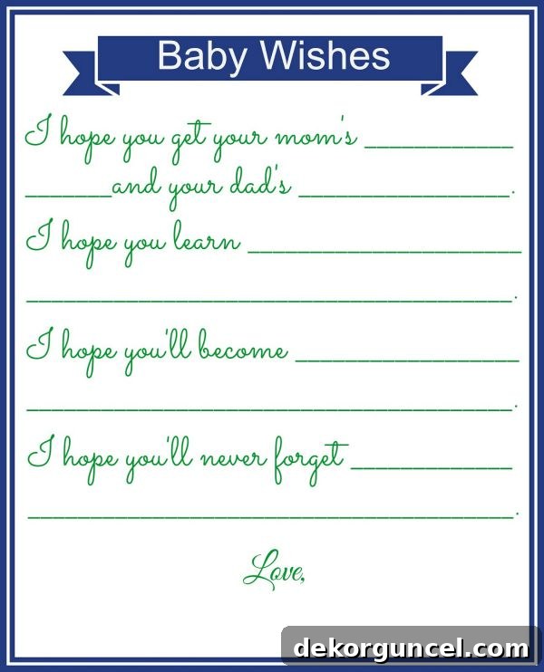 4 Creative Baby Shower Games and Activities 4 Baby Wishes - cute baby shower activity for a lasting memory