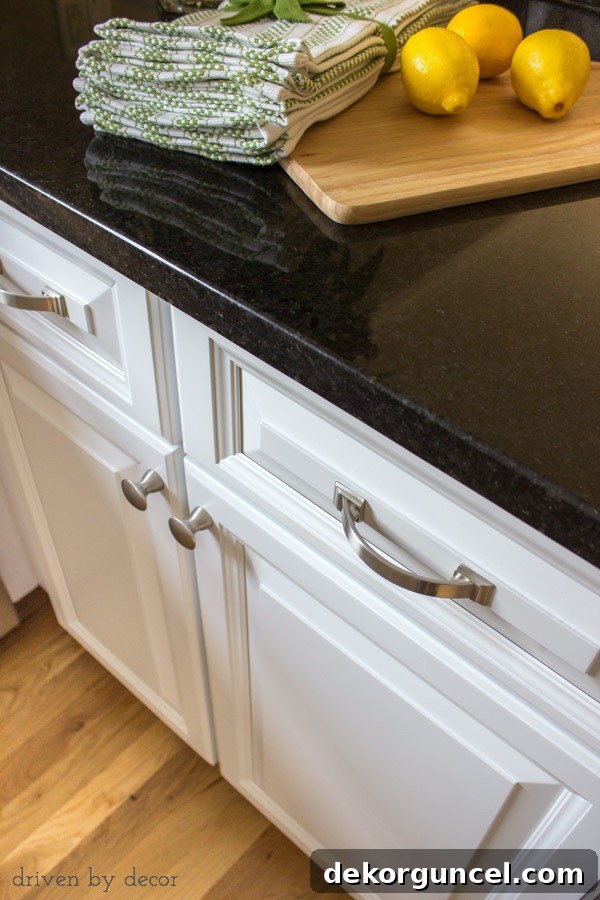My Go-To Affordable Granite 11 Newly renovated kitchen with striking Black Pearl granite countertops and refaced cabinets