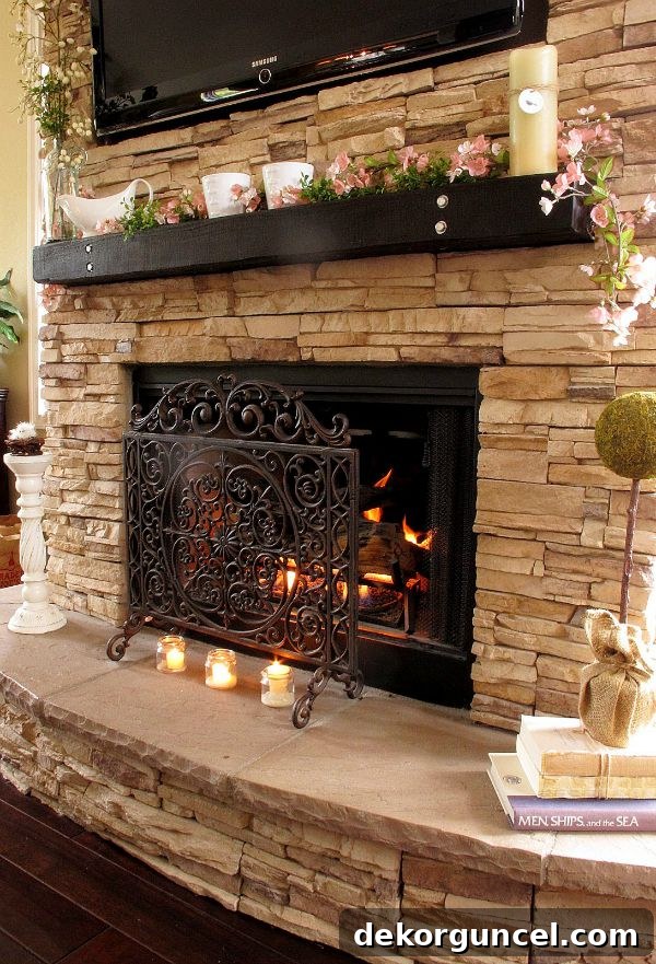 Stone Fireplace Designs Youll Love 5 Gorgeous stacked stone fireplace