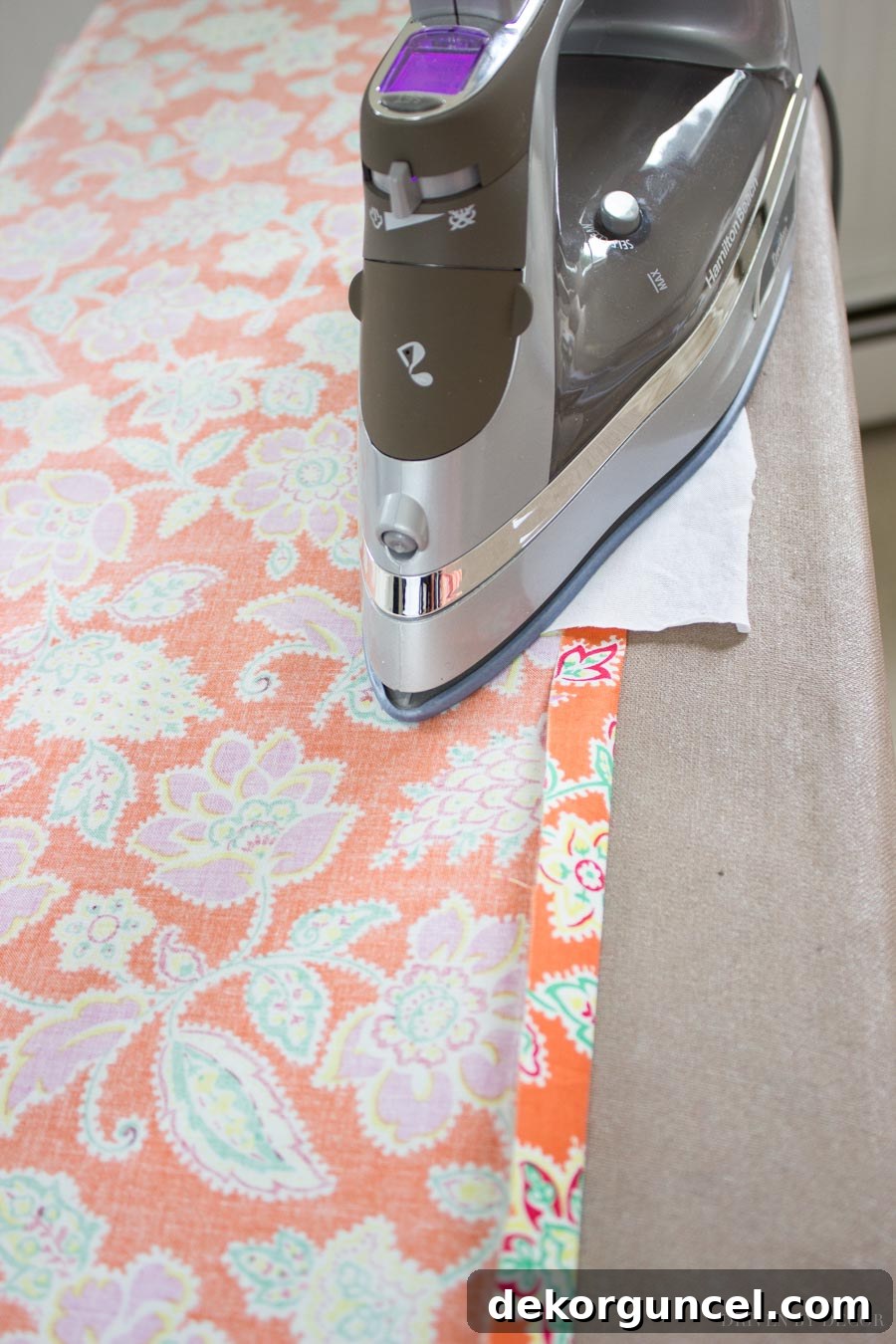 No-Sew Fabric Book Covers 7 Activate Stitch Witchery with a damp cloth and iron for a durable, no-sew bond on fabric edges.