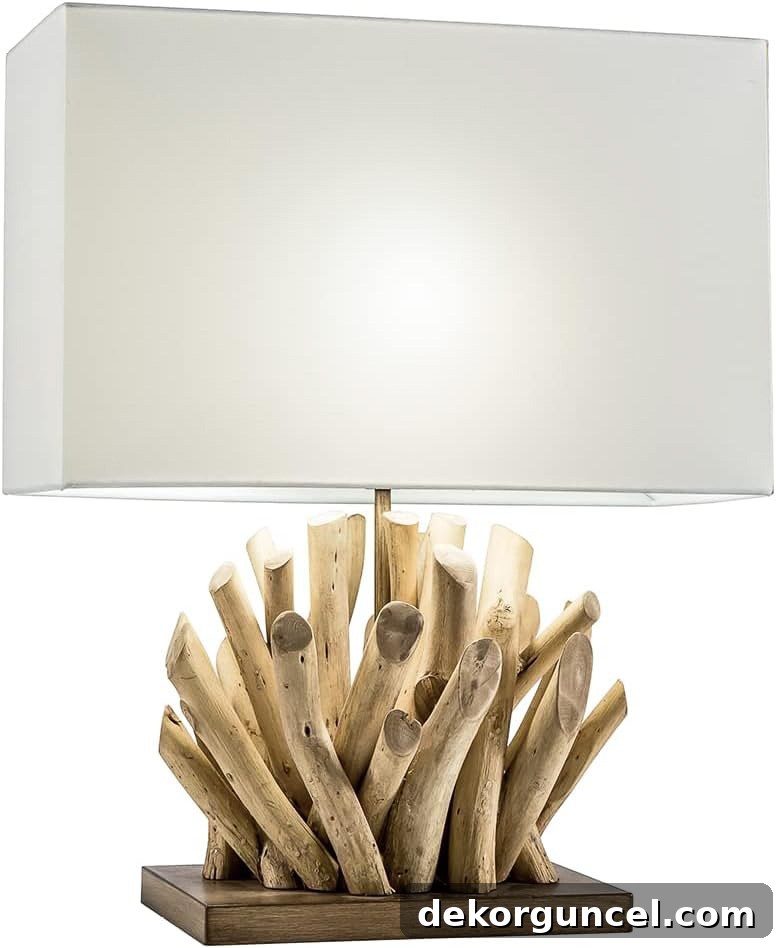 Driftwood table lamp