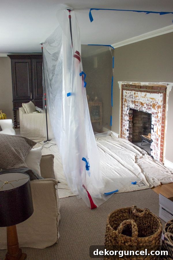 Torn up living room