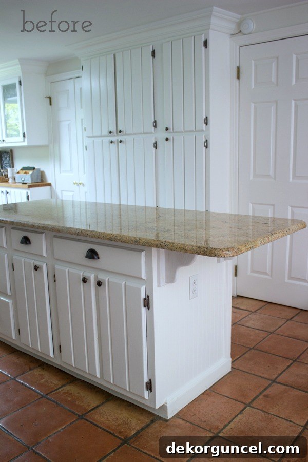 Kitchen island before