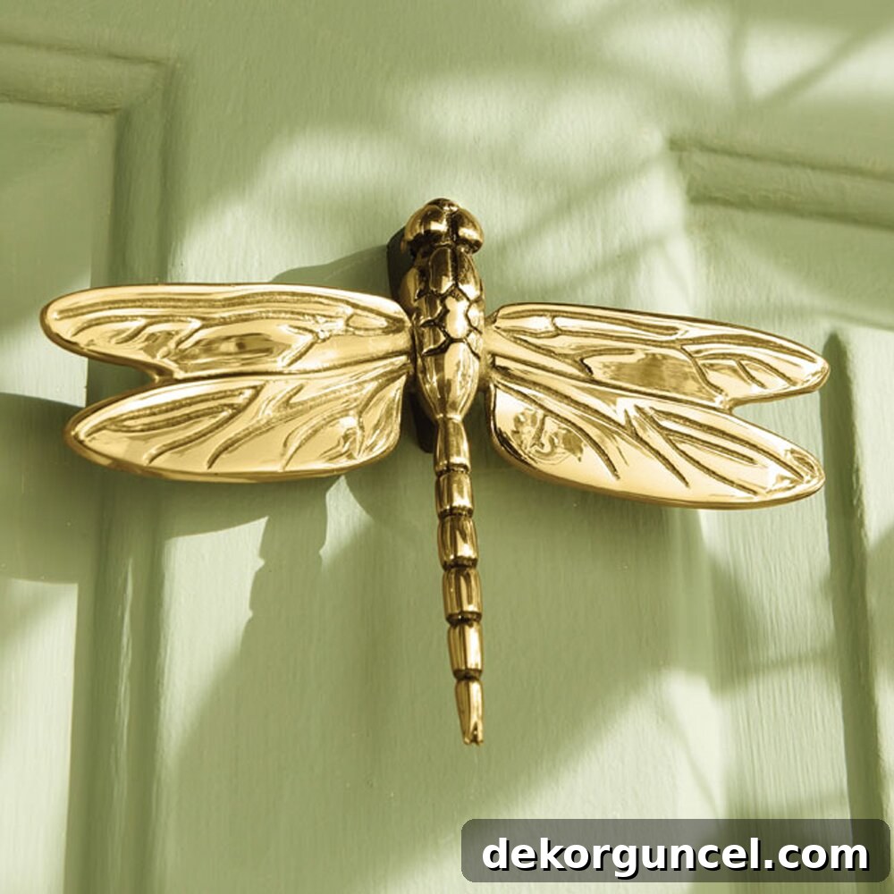 This dragonfly door knocker is gorgeous! Two size options and several finish options!
