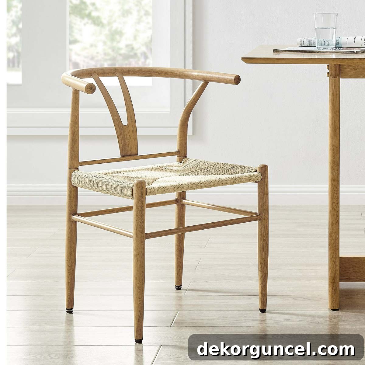 Affordable wishbone dining chair, a classic design with a comfortable, wide seat
