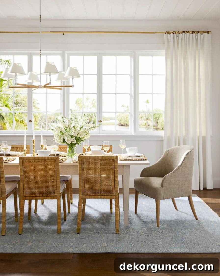 Dining chair arrangement showcasing different end chairs from side chairs for an elevated look