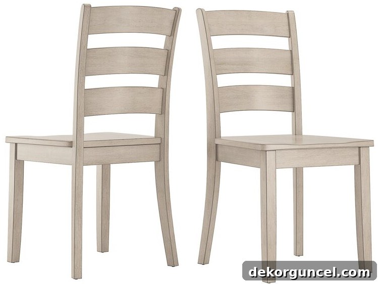 Affordable and classic ladder back dining chairs, perfect for a timeless look