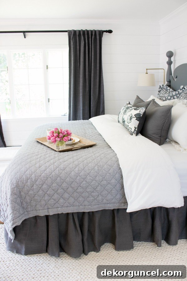 Window Treatments: Design Ideas and Expert Advice 5 Love the ruffled bedskirt used in this master bedroom makeover