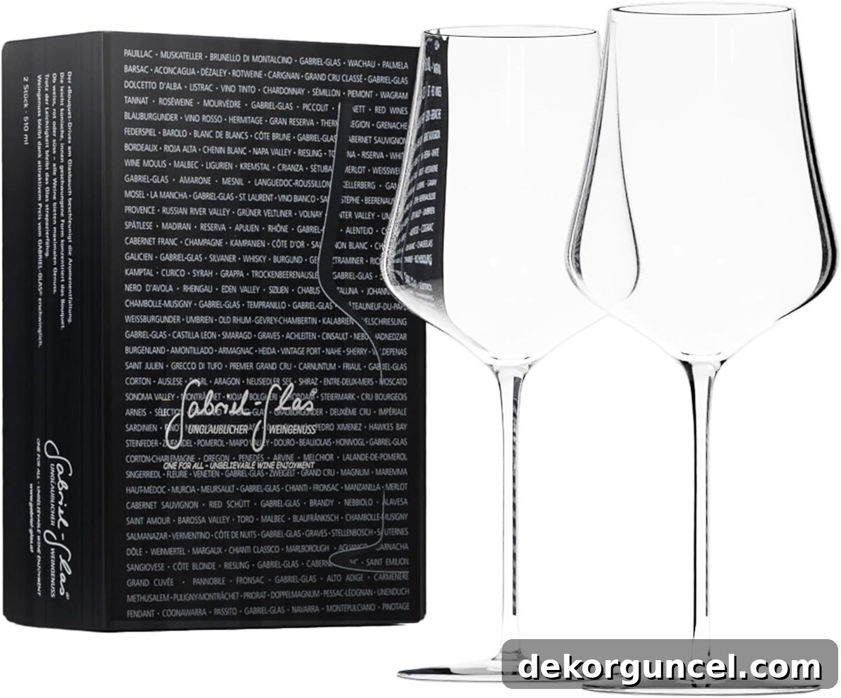 A pair of elegant universal wine glasses, showcasing their beautiful design for a perfect Christmas gift.