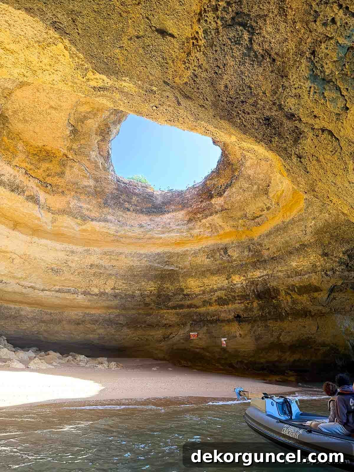 Family Trip to Portugal: Where We Stayed, Ate and Explored 26 Benagil cave as seen from below